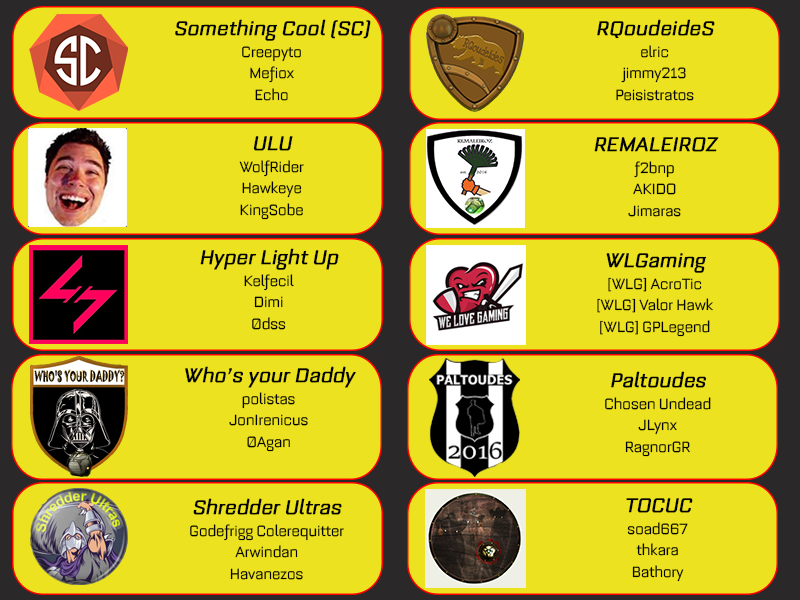 RQ Tournament Teams