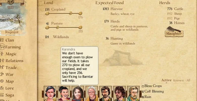 King of Dragon Pass - Food