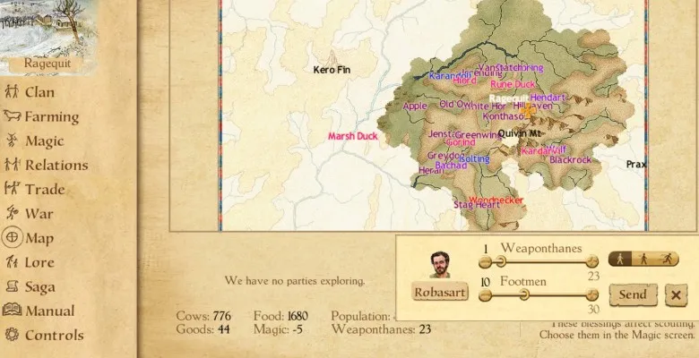 King of Dragon Pass - Interface