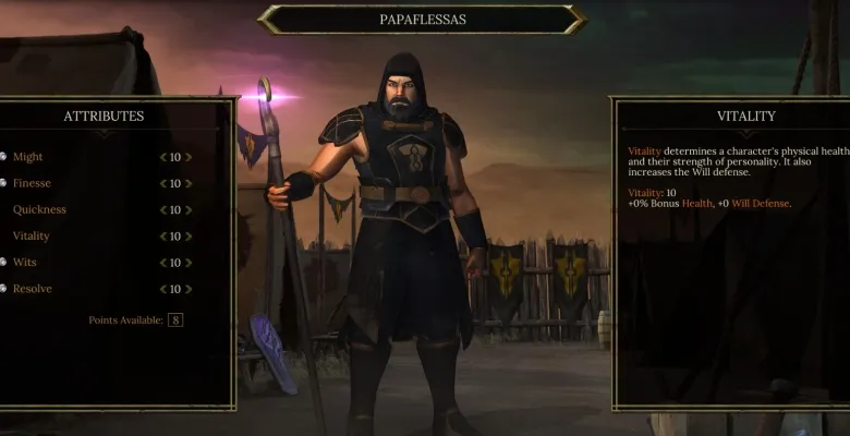 Tyranny Character Creation