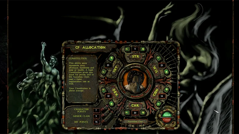 Planescape Torment - Character Stats