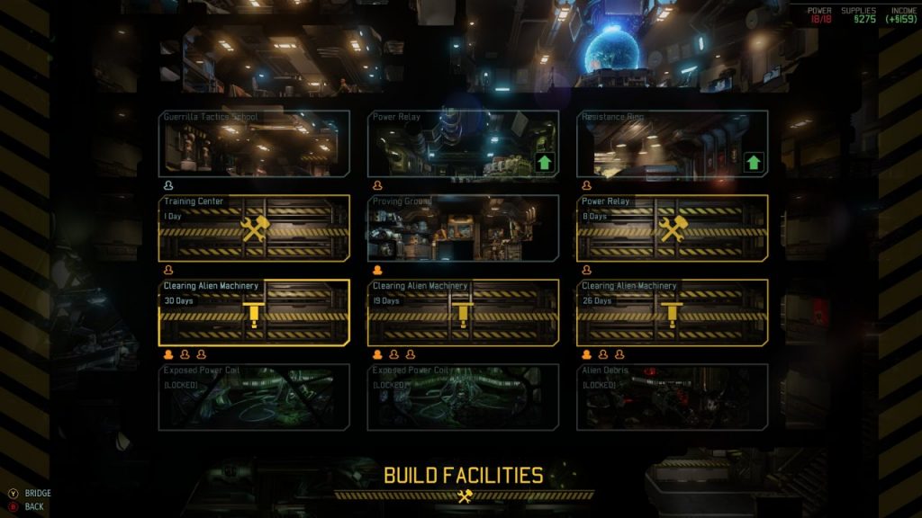 xcom lets play build facilities screen