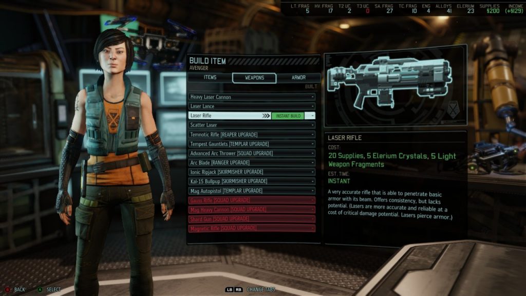xcom let's play laser resources build item