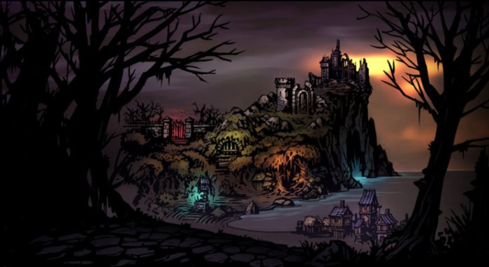 Darkest Dungeon Quest map