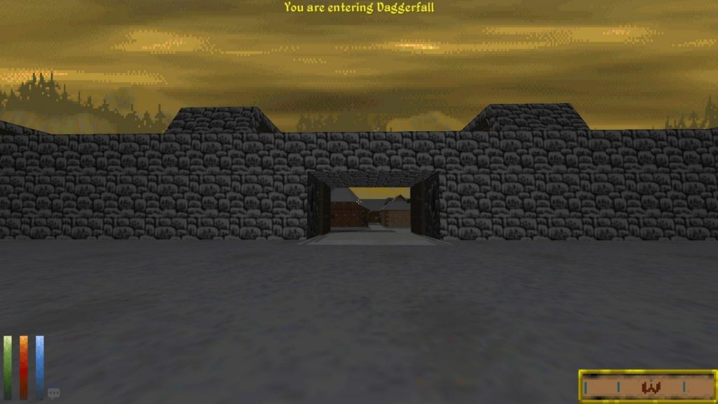 Entering Daggerfall city