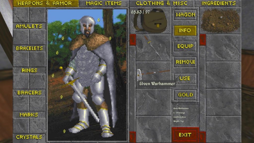 Daggerfall Inventory
