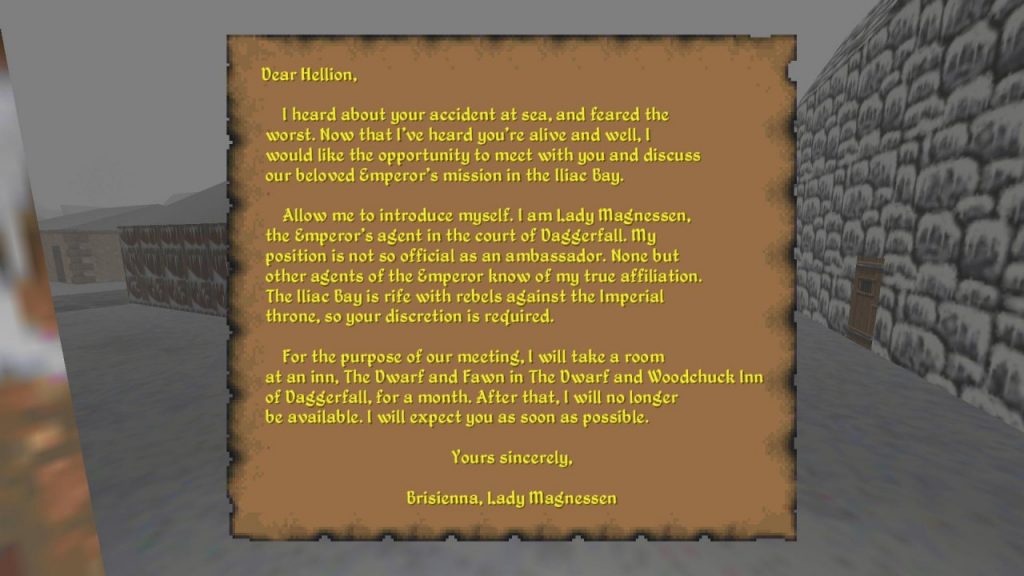 Lady Brisienna letter