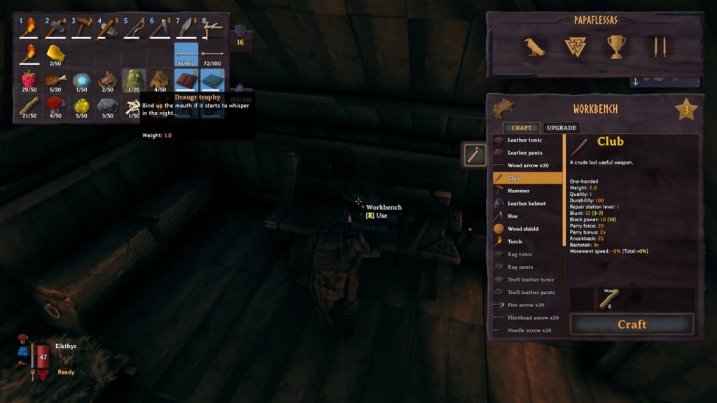 Valheim Workbench