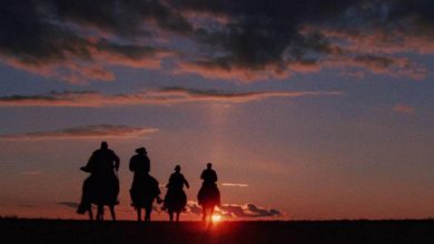 Riding into the sunset at the end of The Last Crusade