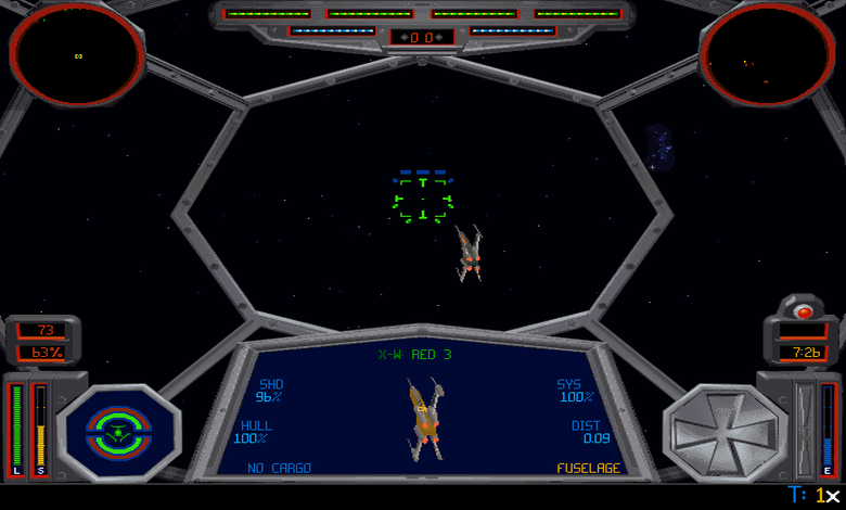 TIE Defender vs X-Wing in a dogfight