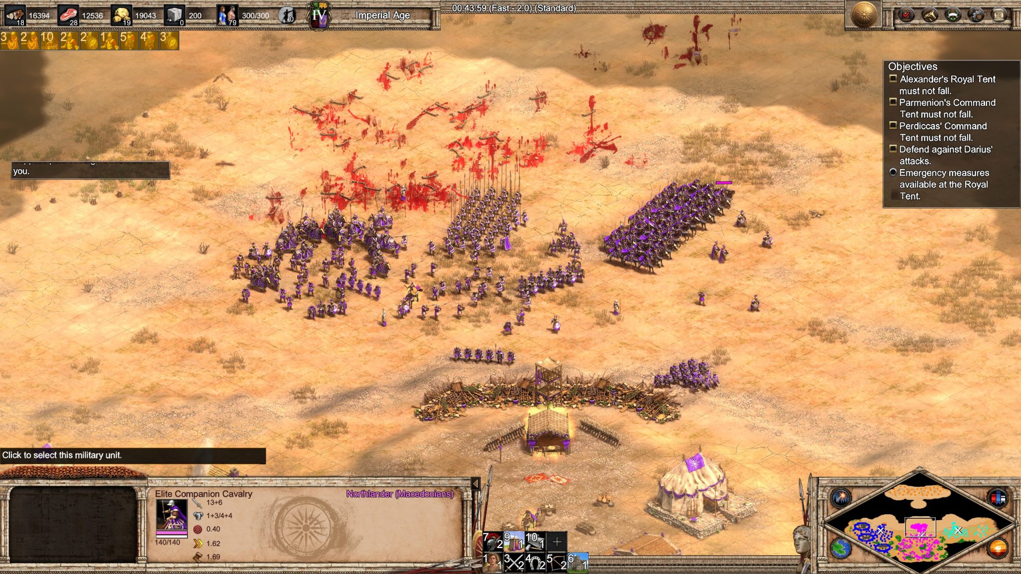 Age of Empires 2: Definitive Edition - Chronicles: Alexander the Great - The images shows one front at the Battle of Gaugamila.