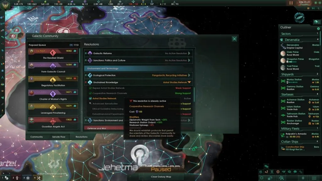 Stellaris Federations Resolutions