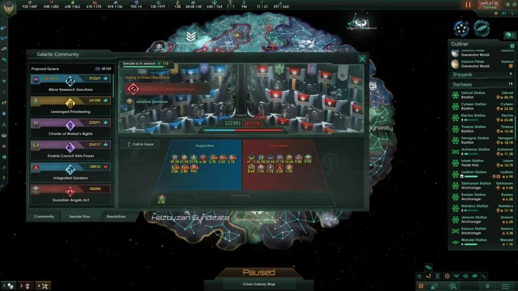 Stellaris Federations Senate Vote