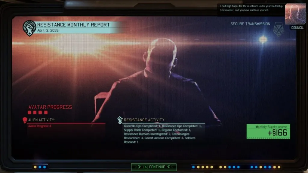 xcom lets play monthly report