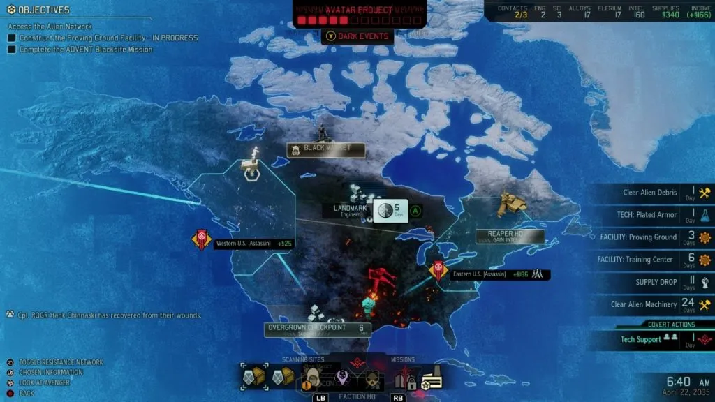 xcom let's play strategic map continent contact