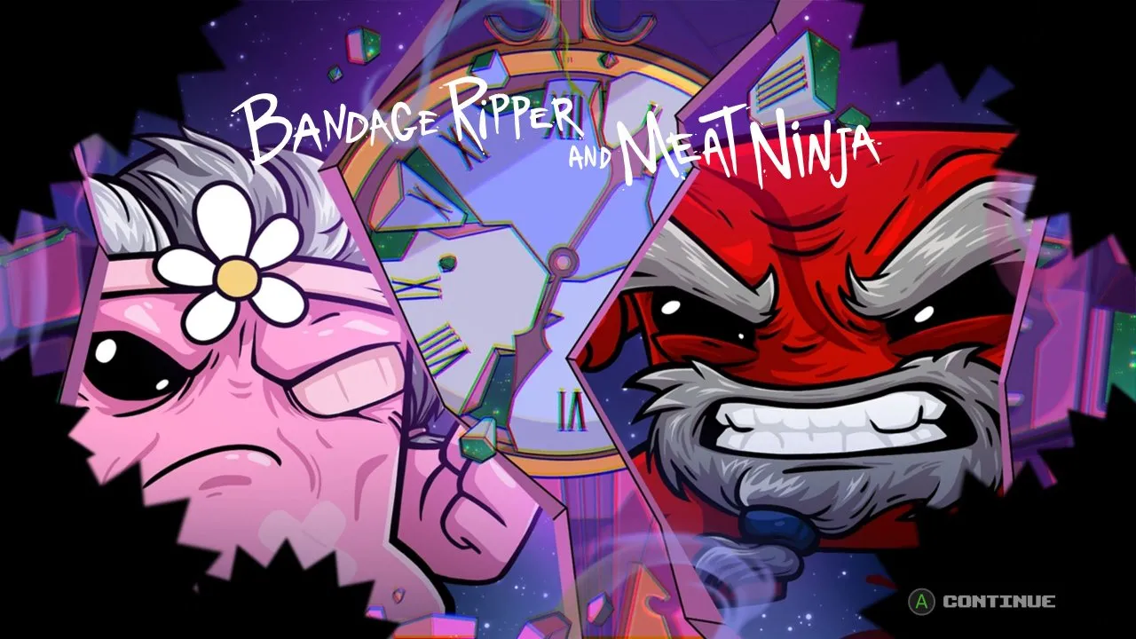Super Meat Boy Forever Bandage Ripper and Meat Ninja