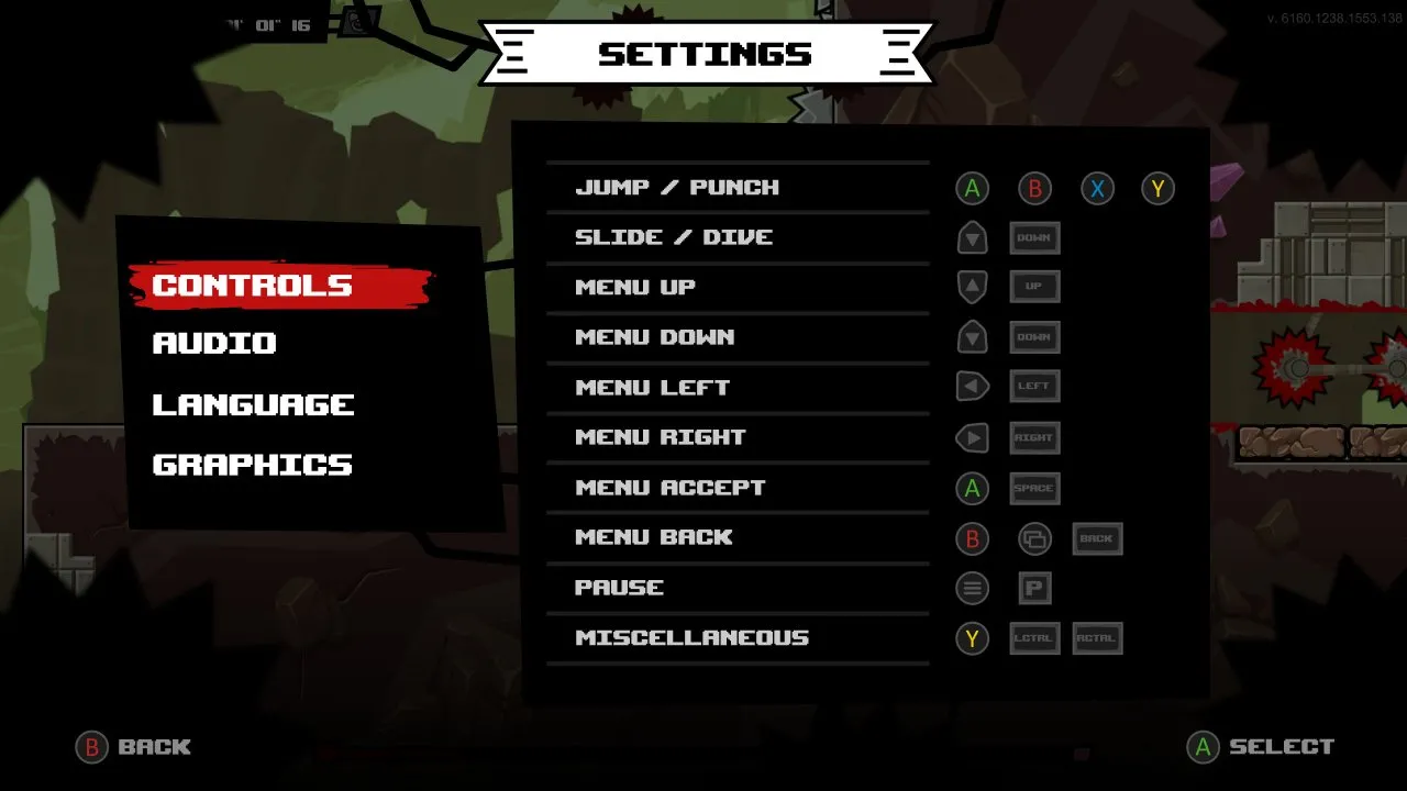 Super Meat Boy Forever Controls