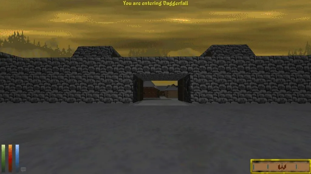 Entering Daggerfall city