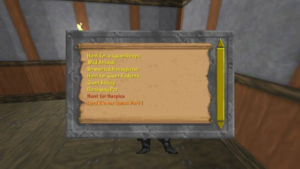 Daggerfall Unity quests list