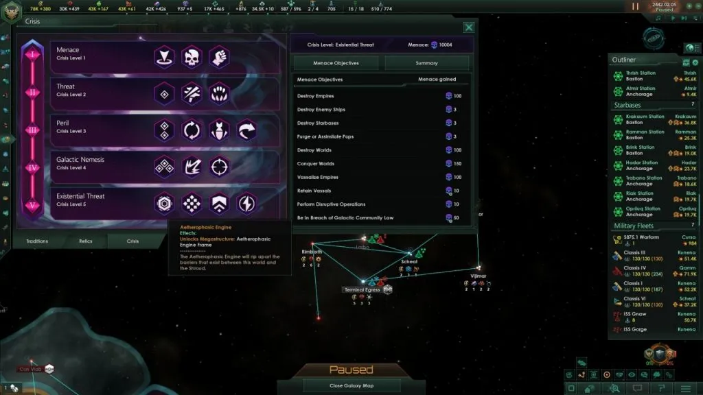 Stellaris Nemesis Crisis Tree