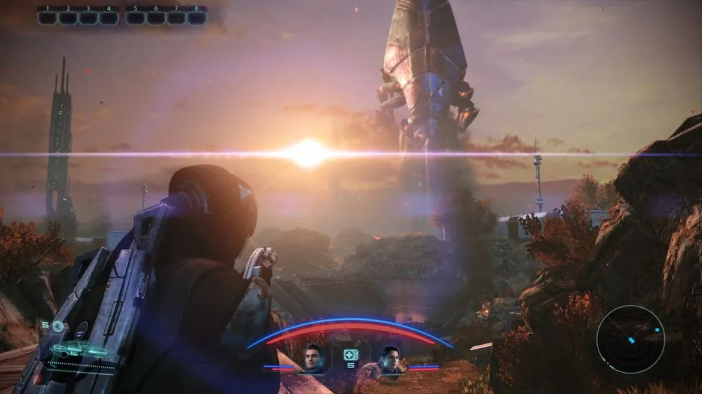 Sovereign leaving Eden Prime