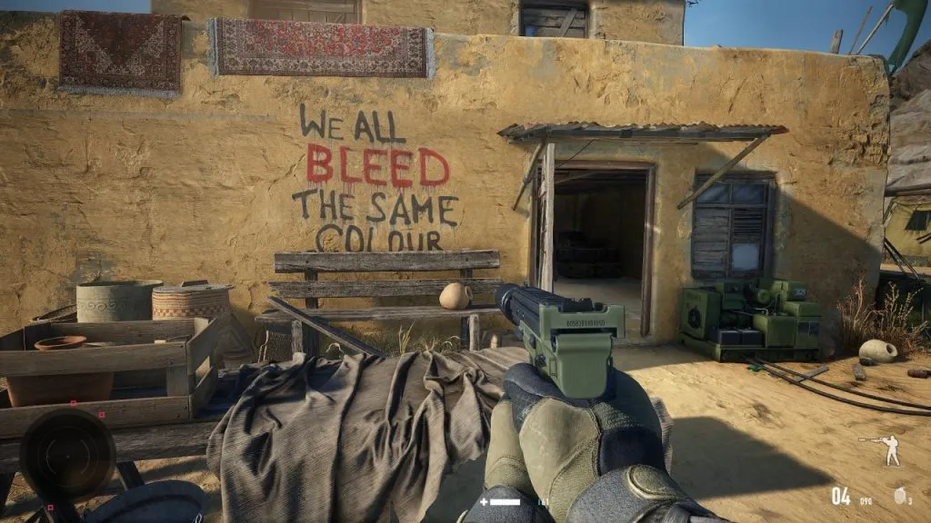 Graffiti with an anti-war message