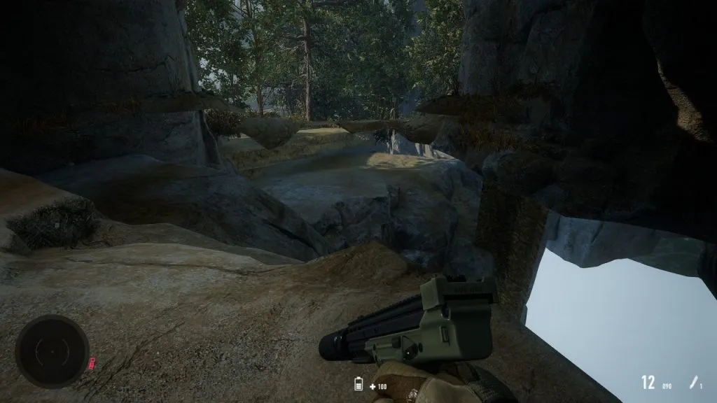 Cave with a graphics glitch
