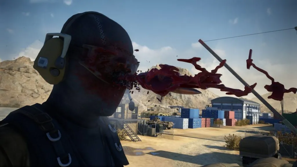 Headshot with a splatter