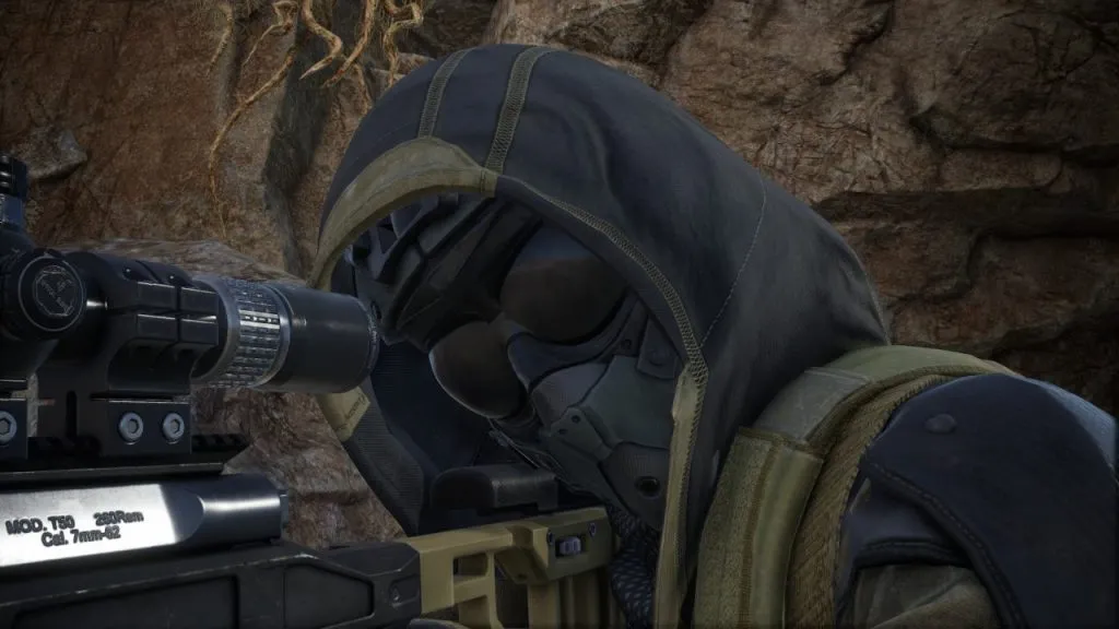 Raven looking throught his scope