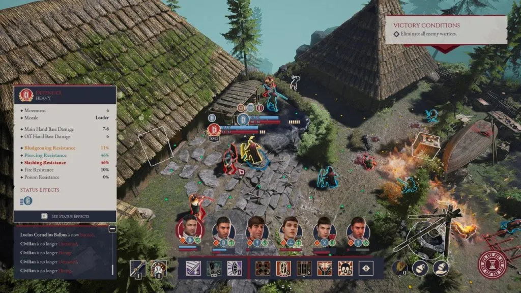 Turn-based combat in Expeditions: Rome