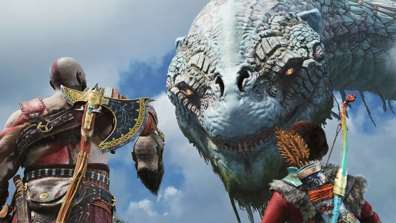 The heroes are shown to speak with the World Serpent.