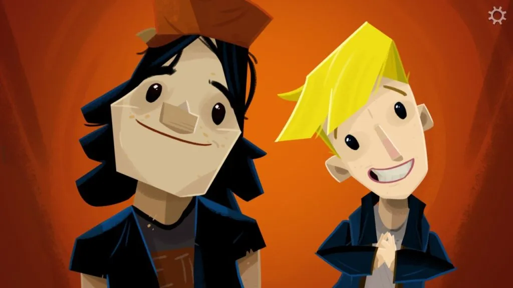Return to Monkey Island - Chuckie and Boybrush look at the camera in cute fashion