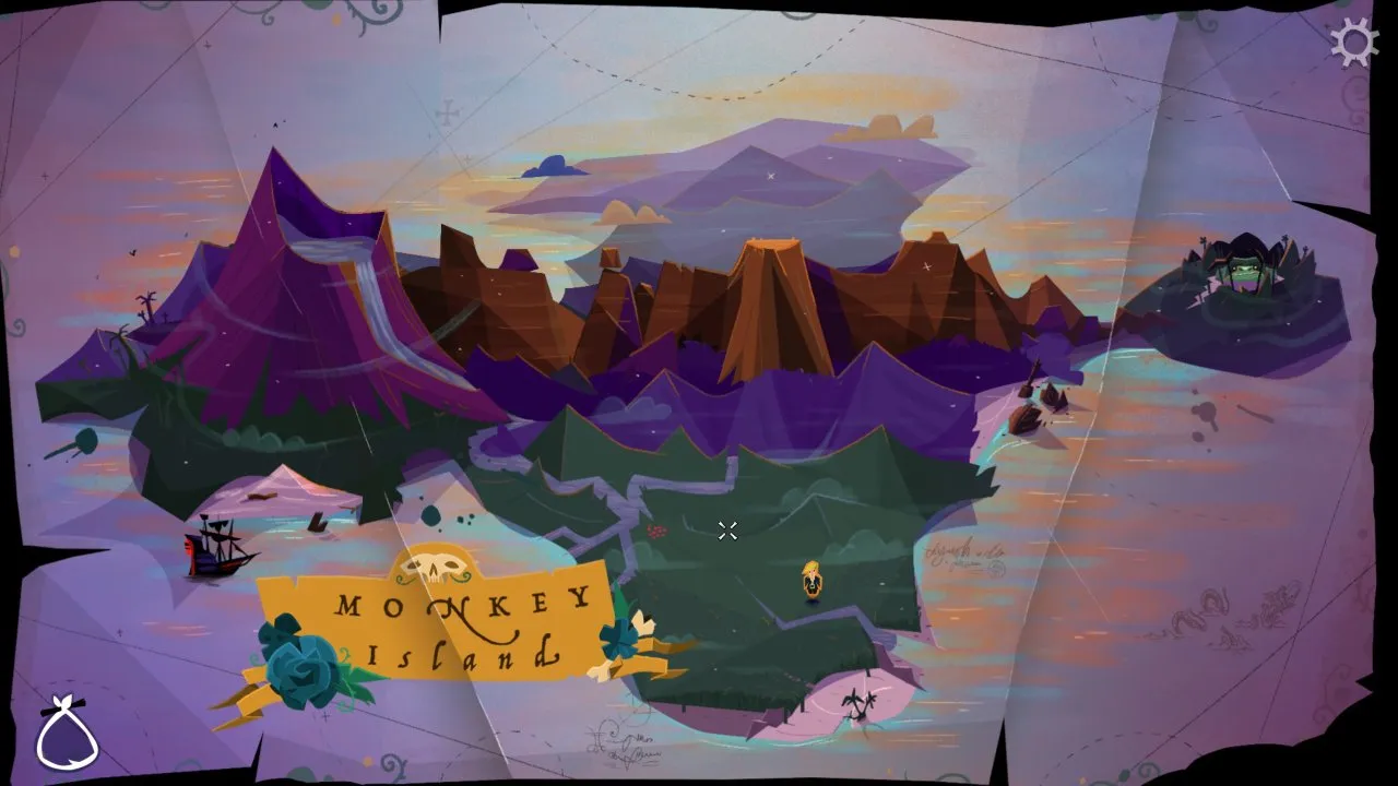 Return to Monkey Island - The map demonstrates navigation at Monkey Island