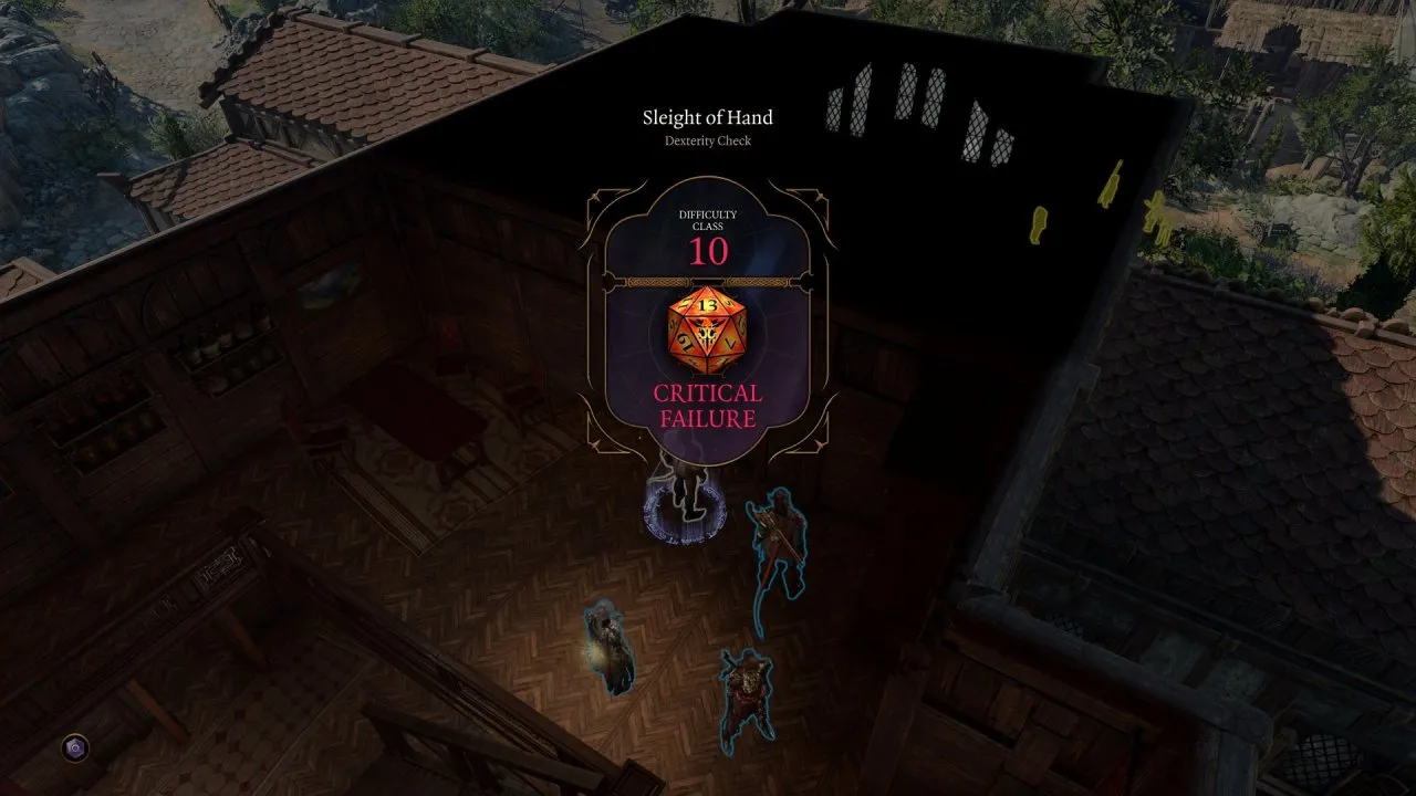 Baldur's Gate 3 critical failure