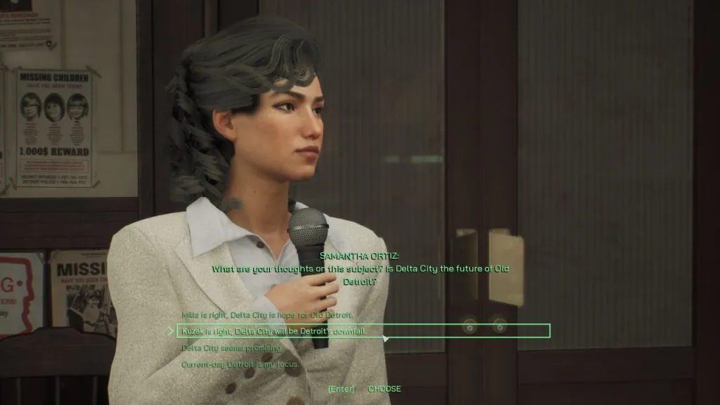 Old Detroit Elections dialogue choice