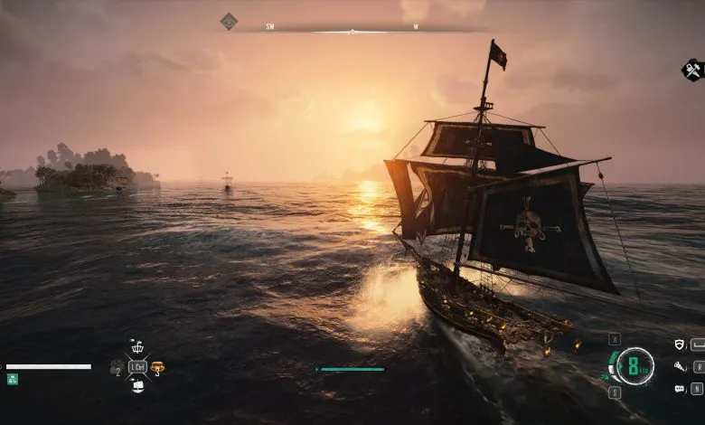 sailing a ship in Skull and Bones