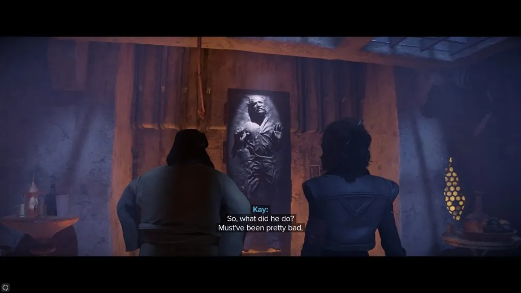 Han Solo enclosed in Carbonite