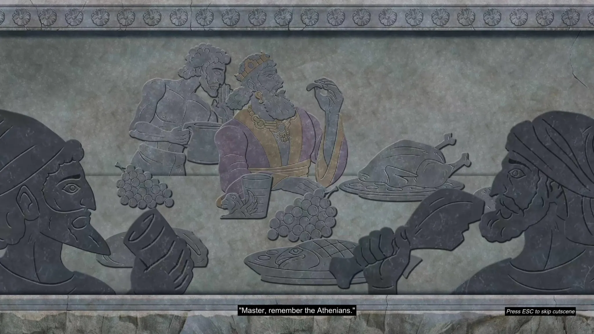 Chronicles: Battle for Greece - The image showcases how the story cinematics are.