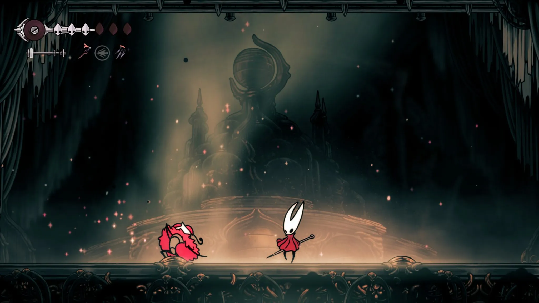 Hollow Knight: Silksong - The image shows the protagonist, Hornet, having defeated Trobbio the Butterfly.